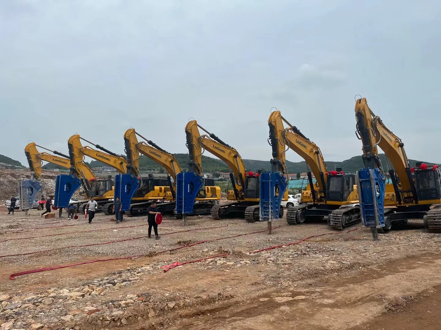 Martello demolitore idraulico di tipo superiore HB20G Martello demolitore di roccia di tipo aperto per escavatore con minipala da 18-26 tonnellate