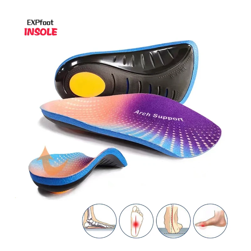 Palmilha de pé plano Arch Support para sapatos, palmilhas ortopédicas para homens e mulheres, Valgus valgus Varus XO-Type Leg Corrector, Sapato Pad