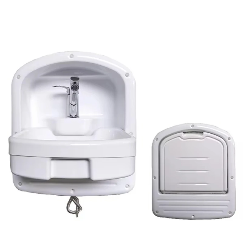 

Hot Products High Quality Foldable White ABS Sink with Pull Mixer Faucet
