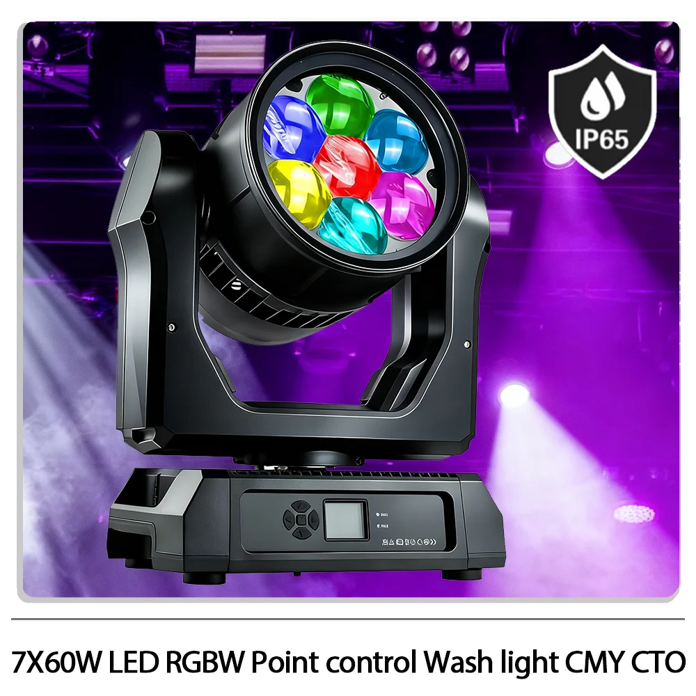 

7X60W светодиодный RGBW водонепроницаемый зум-контроль с подвижной головкой и кольцом CMY CTO DMX512 для DJ, дискотеки, бара, клуба