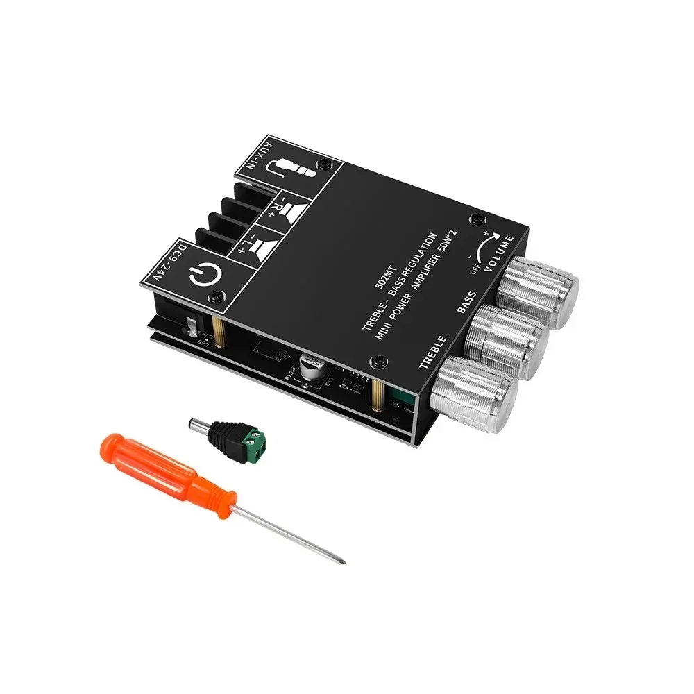 ZK-502MT 2X50W باس أمبير بلوتوث 5.0 جهاز تضخيم الصوت مجلس قناة عالية الطاقة الصوت مكبر صوت استيريو قوة مضخم الصوت مجلس