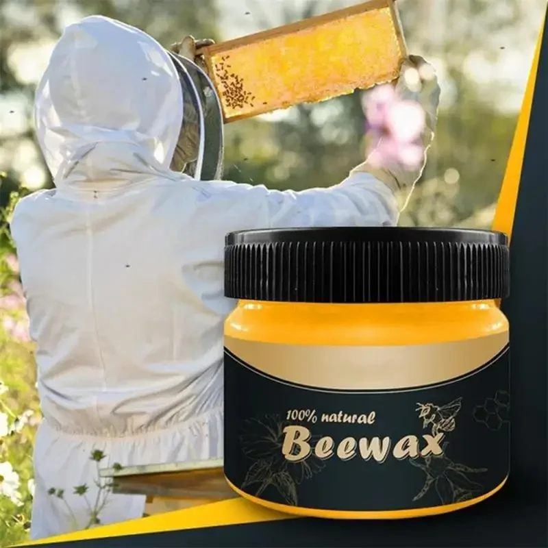 Solid Organic Natural Pure Bee-wax Wood Wax Polisher Waterproof Furniture Care Maintenance Beeswax for Household Home Cleaning