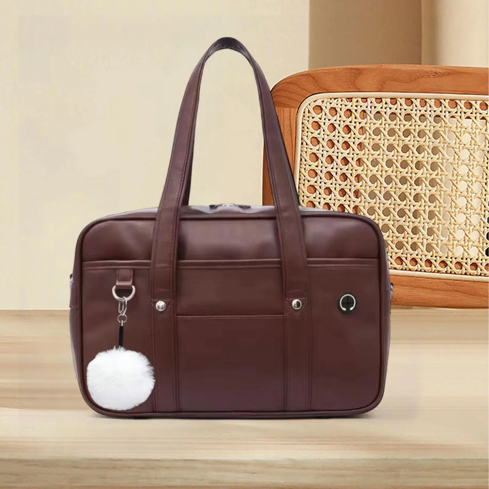 JK Handbag PU Leather Shopping Bag Computer Bag Japanese Stylish Shoulder Bag