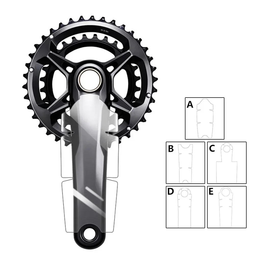 Mountain Bike Crank Protective Film Cover Carbon Fiber Universal Anti-collision MTB Crank Clear Sticker Protection Bike Adhesive