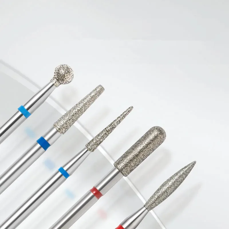 5pcs/set Nail Files Diamond Sand Drill Cuticle Polishing Bit Nail Grinding Head Electric Manicure Set