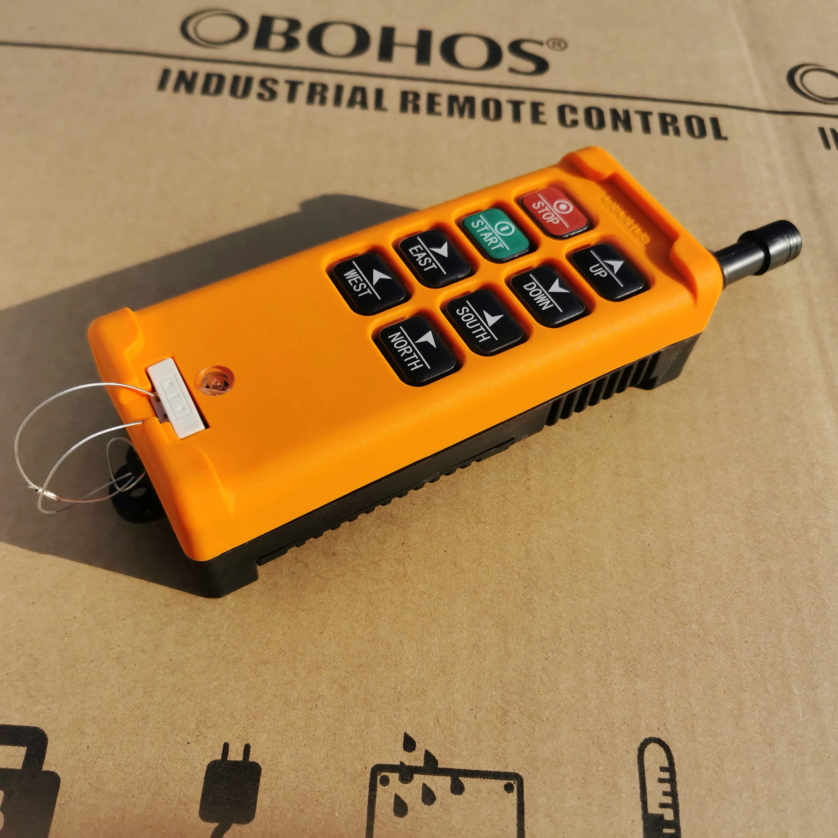 

HS-8 8Channels Hoist Crane Radio Remote Control Sysem 1Transmitter + 1Receiver Wireless Industrial Controller