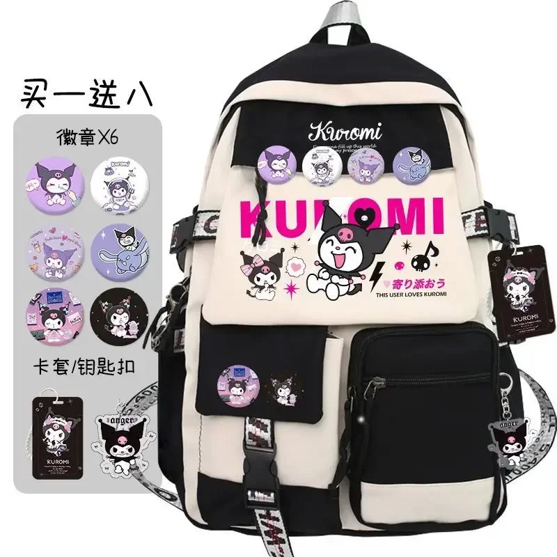 Sanrio Anime Kuromi Backpacks for Children Kawaii Toys Mochilas Aestethic Bag Student Campus Backpack Boys Girls Gifts