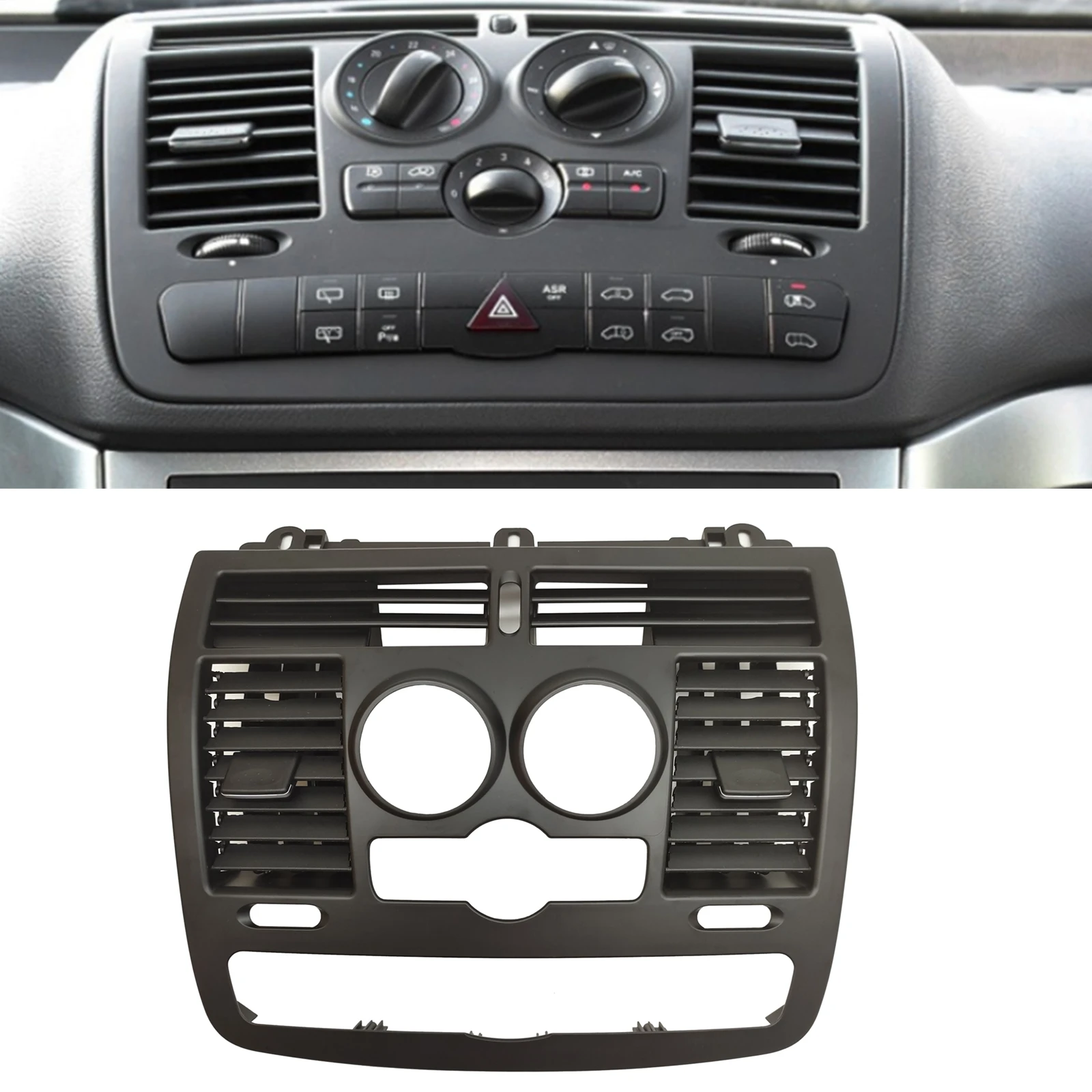 

Center Console Dashboard A/C Air Vent Cover Outlet Grille For Mercedes Benz W636 Mixto Furgon W639 Base Ver 2010-2015