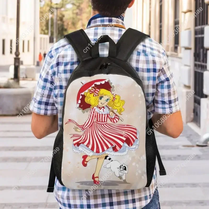 Candy Candy Travel Backpack Women Men School Computer Bookbag Japan Anime Manga College Student Daypack Bags