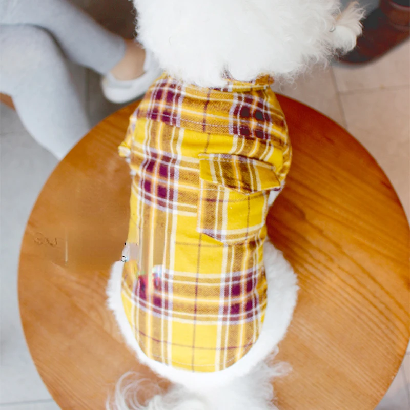 Family Clothes for Dogs and Owner Matching Outfits Pet Cat Clothes Plaid Shirt Dog Clothes for Big Dogs