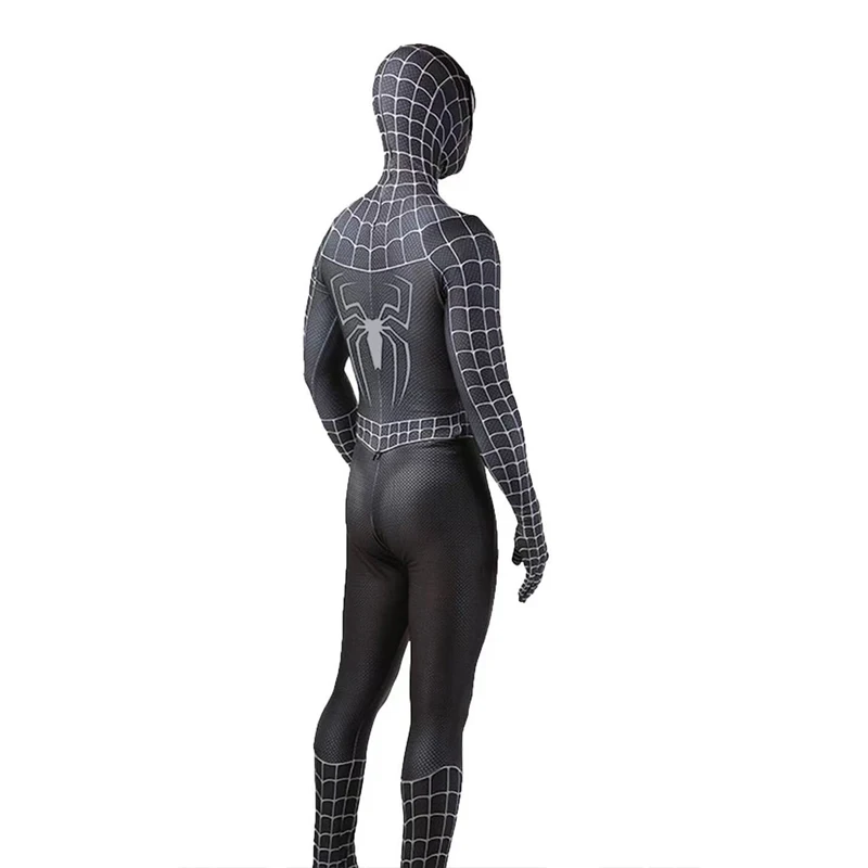 Black Venom Symbiote Spider-Man Zentai Bodysuit Superhero Cosplay Costume Adult Jumpsuit Halloween Carnival Party Fancy Dress view 3
