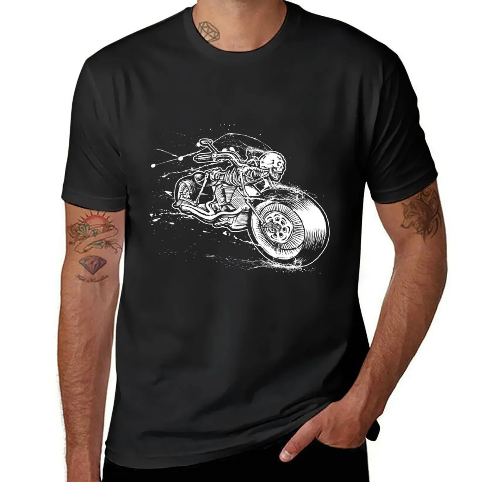 Skeleton Rider T-Shirt custom t shirt man t shirt summer clothes shirts men