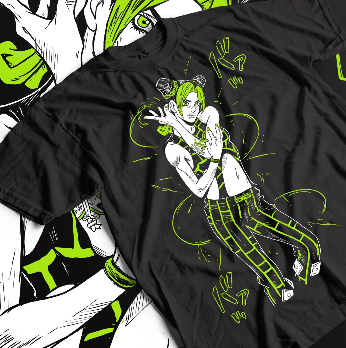 

Jolyne Cujoh Jojo's Bizarre Adventure T-shirt Anime Manga Graphic Design Shirt