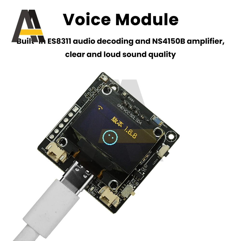 وحدة صوت ESP32-C3 AI مع شاشة OLED تدعم لوحة تطوير Xiaozhi AI WiFi لمشاريع الروبوت الذكية #3