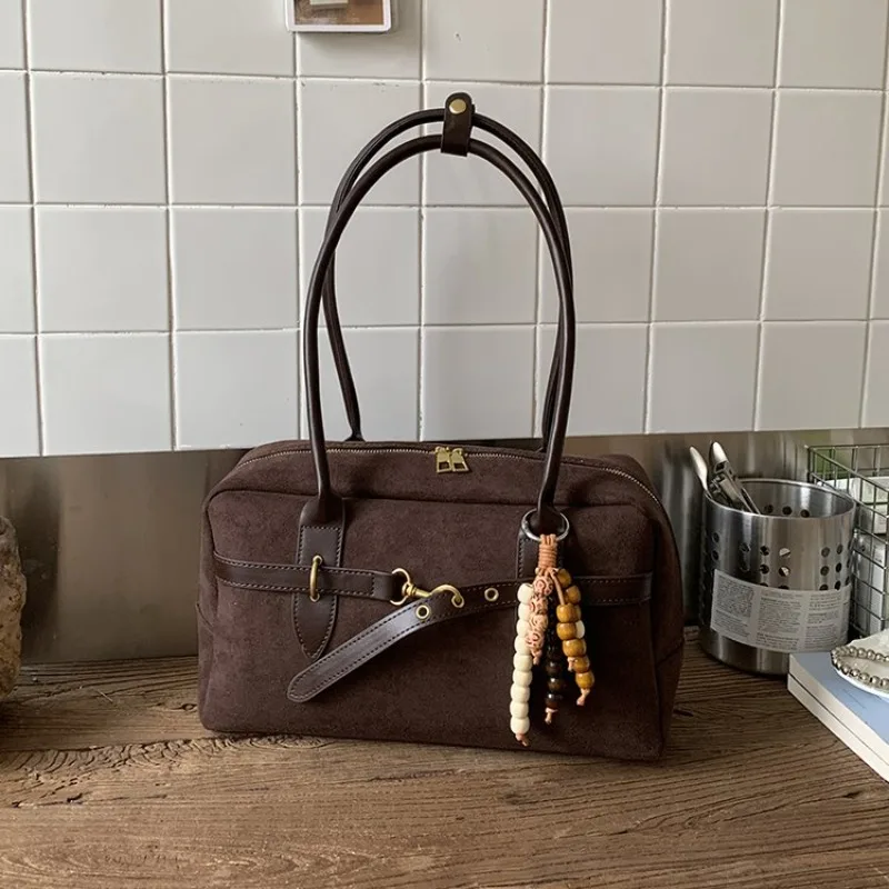 Retro Minimalist Diaper Bag For Women Luxury Crossbody Handbag Designer Elegant Tote Bag Vintage Large Capacity Leather
