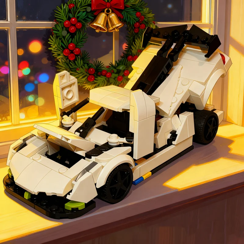 321 stücke MOC Jesko City Champions Super Auto Modell Bausteine Architektur Spielzeug DIY Kreative Idee Weihnachten Geschenke Ziegel