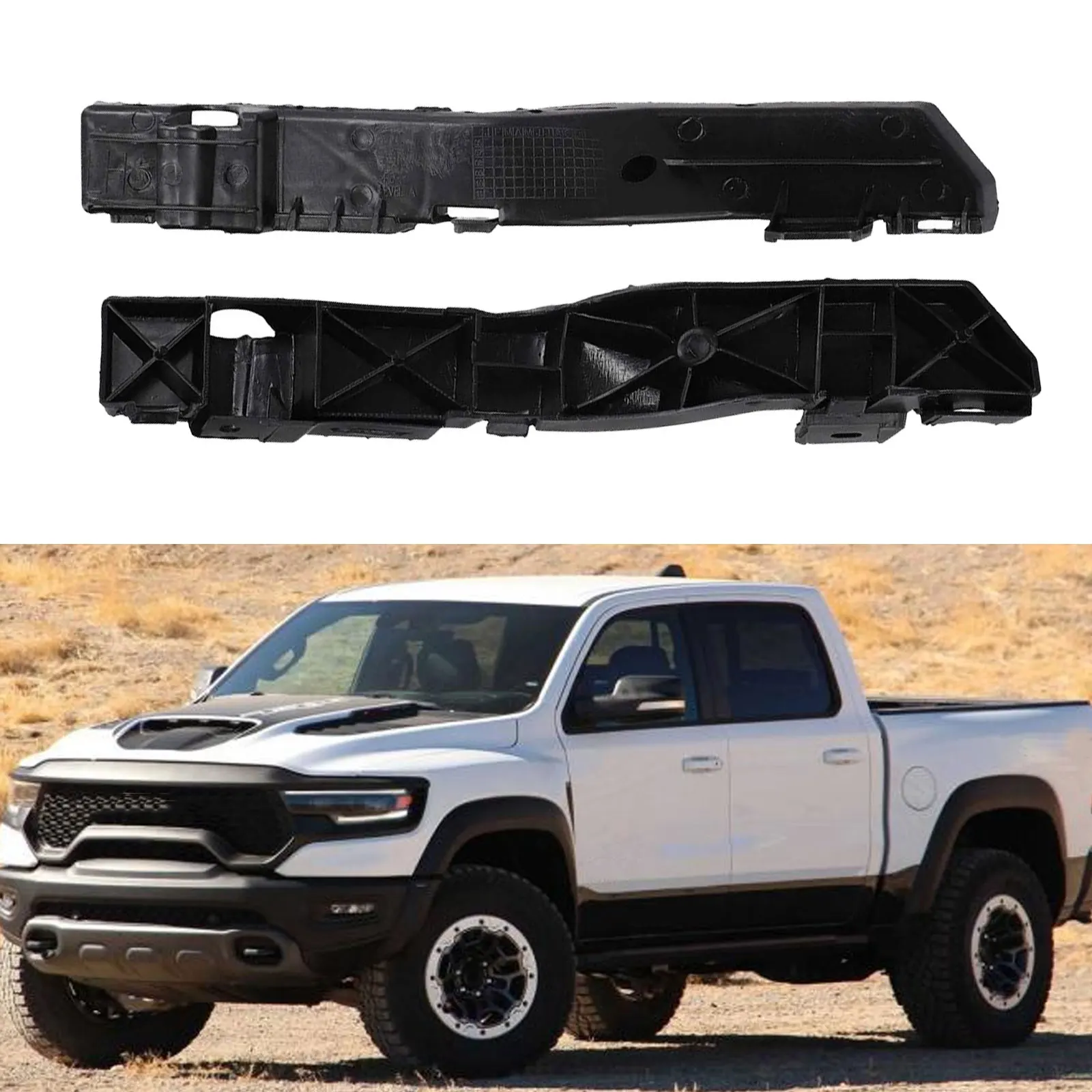 

Pair of Front Bumper Supports for Dodge Journey (2009 2020) OEM Compatibility Parts Numbered 5178410AD and 5178411AD