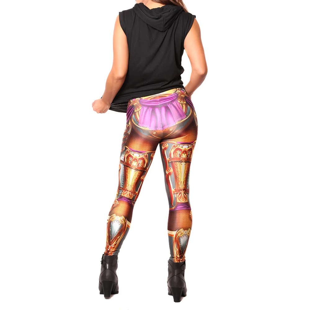 Legginsy damskie z wysokim stanem, elastyczne, seksowne, z nadrukiem do jogi, elastyczne, wyszczuplające, fitness, na siłownię, sportowe, modne, nowe, 2025