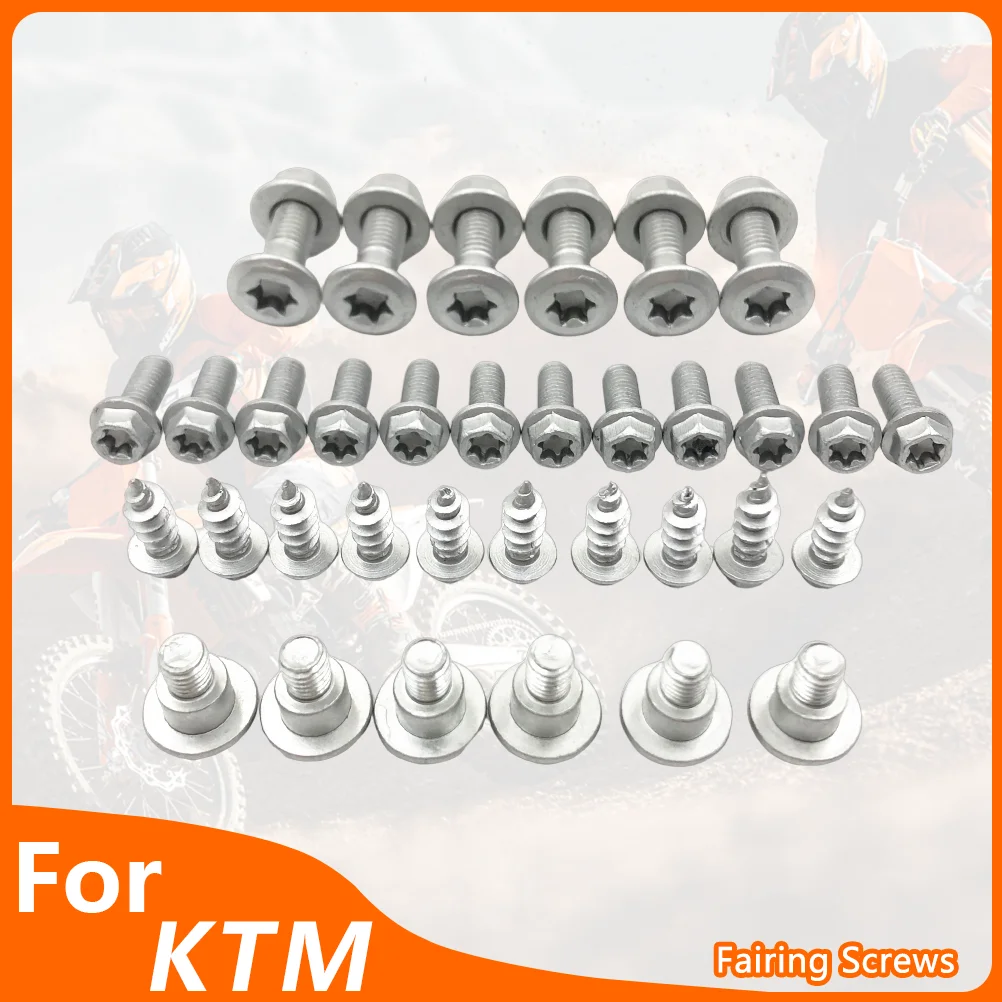 For KTM Fairing Screws Motorcycle Bolt Kit M6 M8 Shock Absorbing Guard Plate Brake Disc Screw EXC XC SX Adventure Fastener Kit