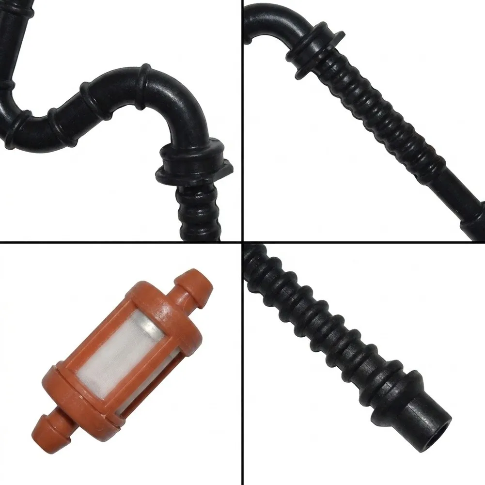 Easy Installation Chainsaw Parts Fuel Hose Black Fuel Hose Filter Robust Material Construction For MS260 Chainsaw