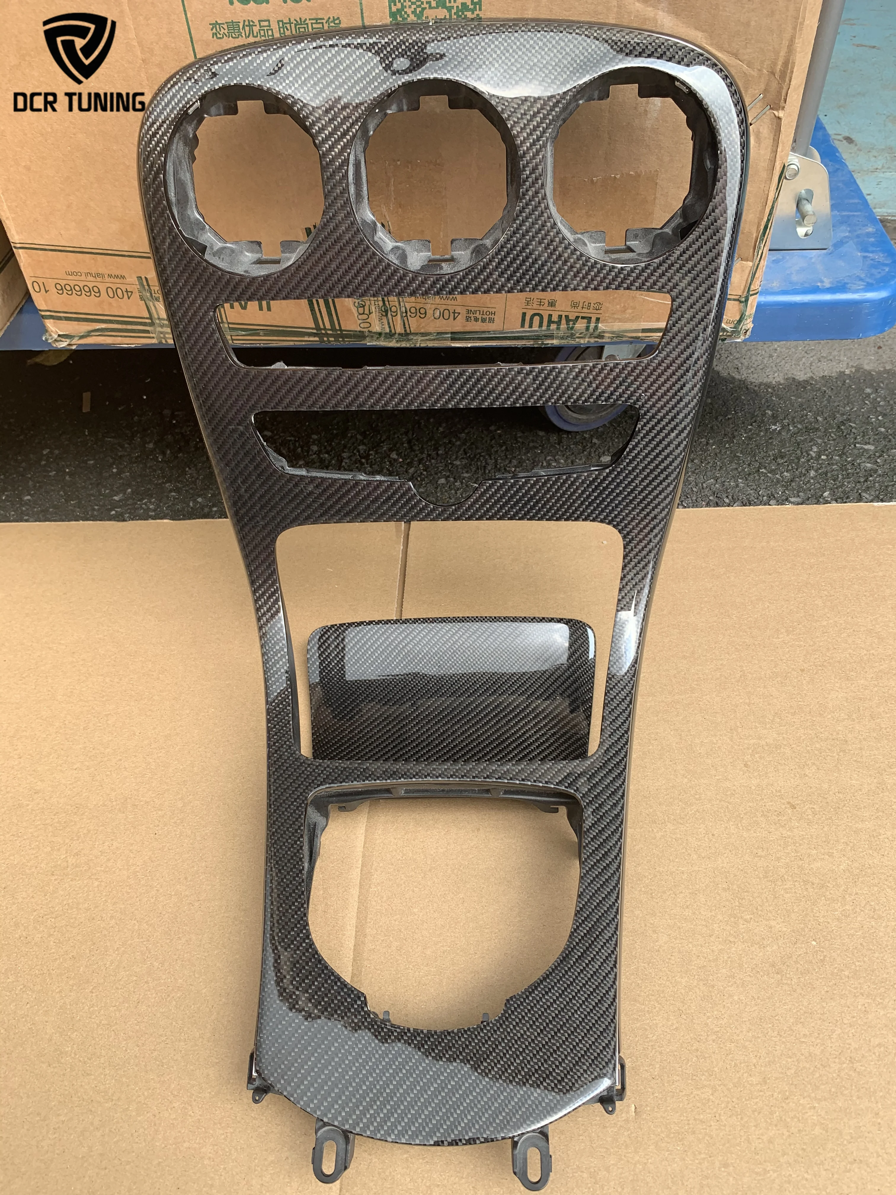 Carbon Fiber Car Dashboard Trim For Mercedes Benz C Class W205 & AMG C63 C43 Carbon Interior Console Cover Replacement