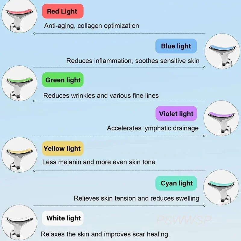 EMS Microcurrent face lifting device Neck Beauty Device LED Photon Firming Rejuvenation Anti Wrinkle Skin Care Facial Massager