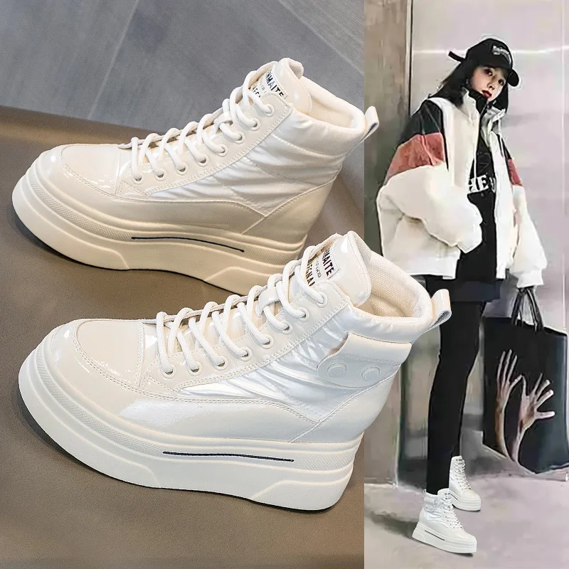 

Women's boots 2026 autumn and winter new style with increased height and warm short boots for women's casual shoes