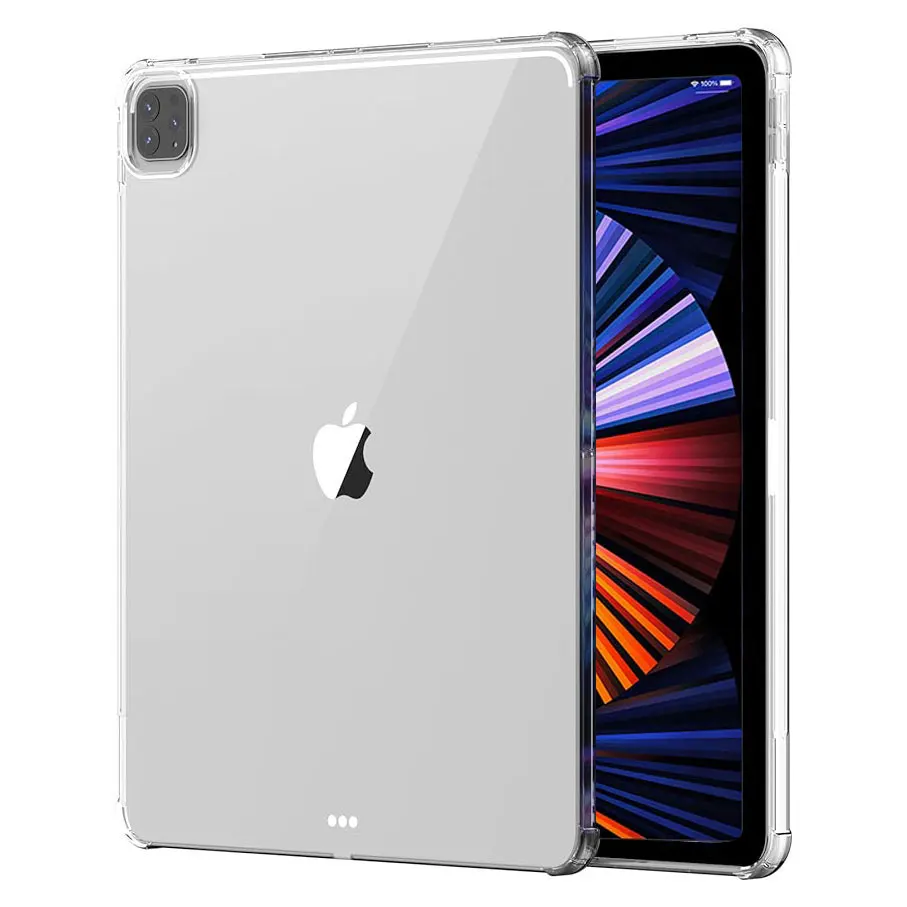 

Чехол для планшета Apple iPad Pro 12.9 (2021) 5th A2379 A2461 A2462, утепленный чехол с четырьмя углами, мягкий прозрачный чехол с защитой от падения