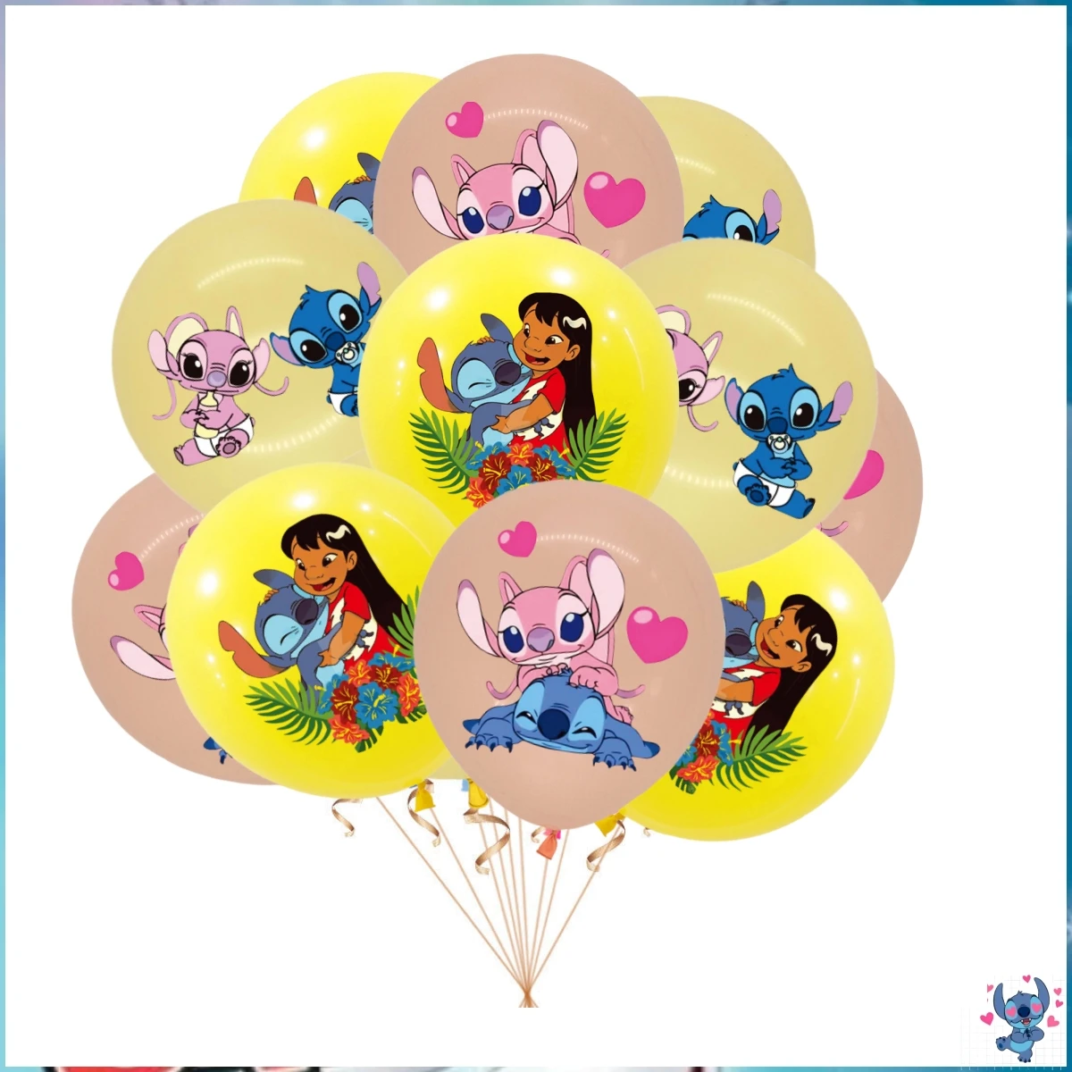 Disney Lilo e Stitch Látex Balão, Decoração de Aniversário, Baby Shower, Kids Favors, Fontes do partido, 36 pcs, 24 pcs, 12 pcs