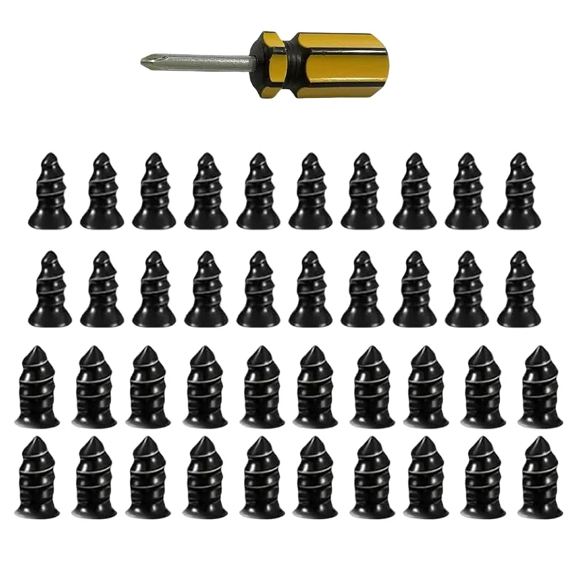 1세트 타이어 수리 못 셀프 태핑 나사 플라스틱 못 부드러운 고무 나사 드라이버 포함 자동차 오토바이 타이어 펑크 수리용