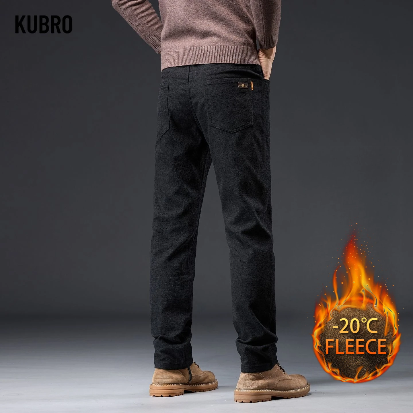 

Осенне-зимние новые мужские легкие роскошные облегающие маленькие прямые брюки в деловом стиле, повседневные прямые брюки из синели, флисовые брюки