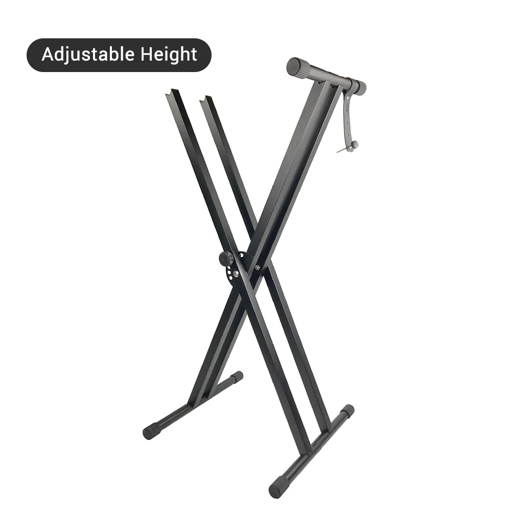 Piano Stand X- Stand X- Piano Keyboard Stand  and Portable Heavy Duty Music Stand with Anchoring Strap Black view 3