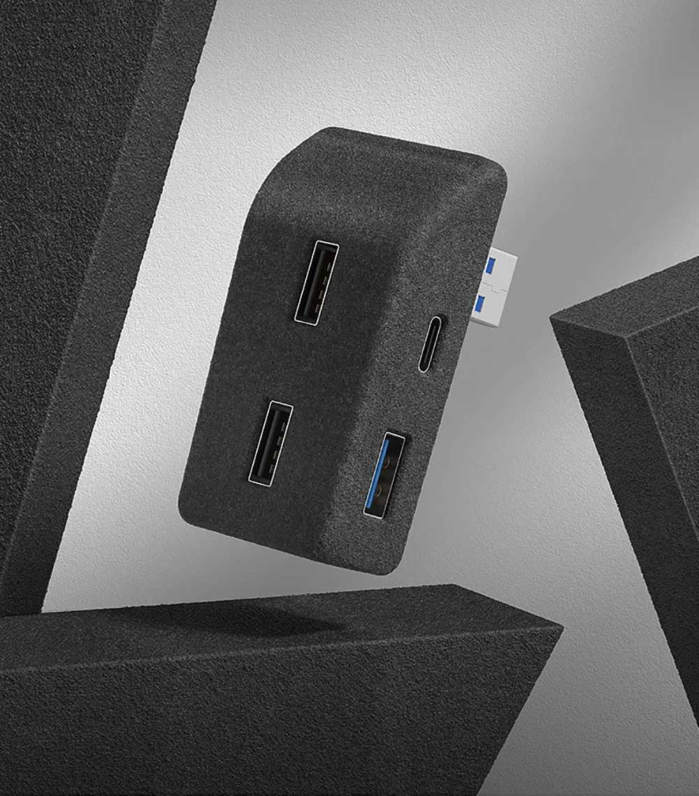 Für Tesla Modell 3Y Highland Juniper 2021-2025 Handschuhfach Beflockung USB HUB Adapter Schnell Ladegerät Auto zubehör – Detail 1
