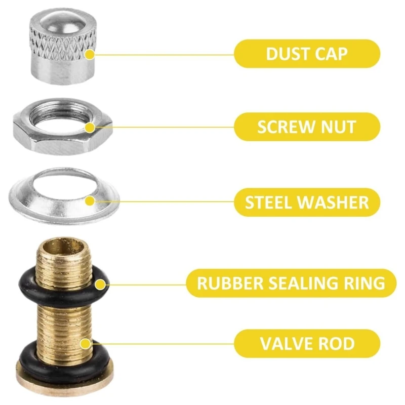 Leakproof Gas Canister Ventilation Set 6 Caps Metal Tool For Easy Mounting