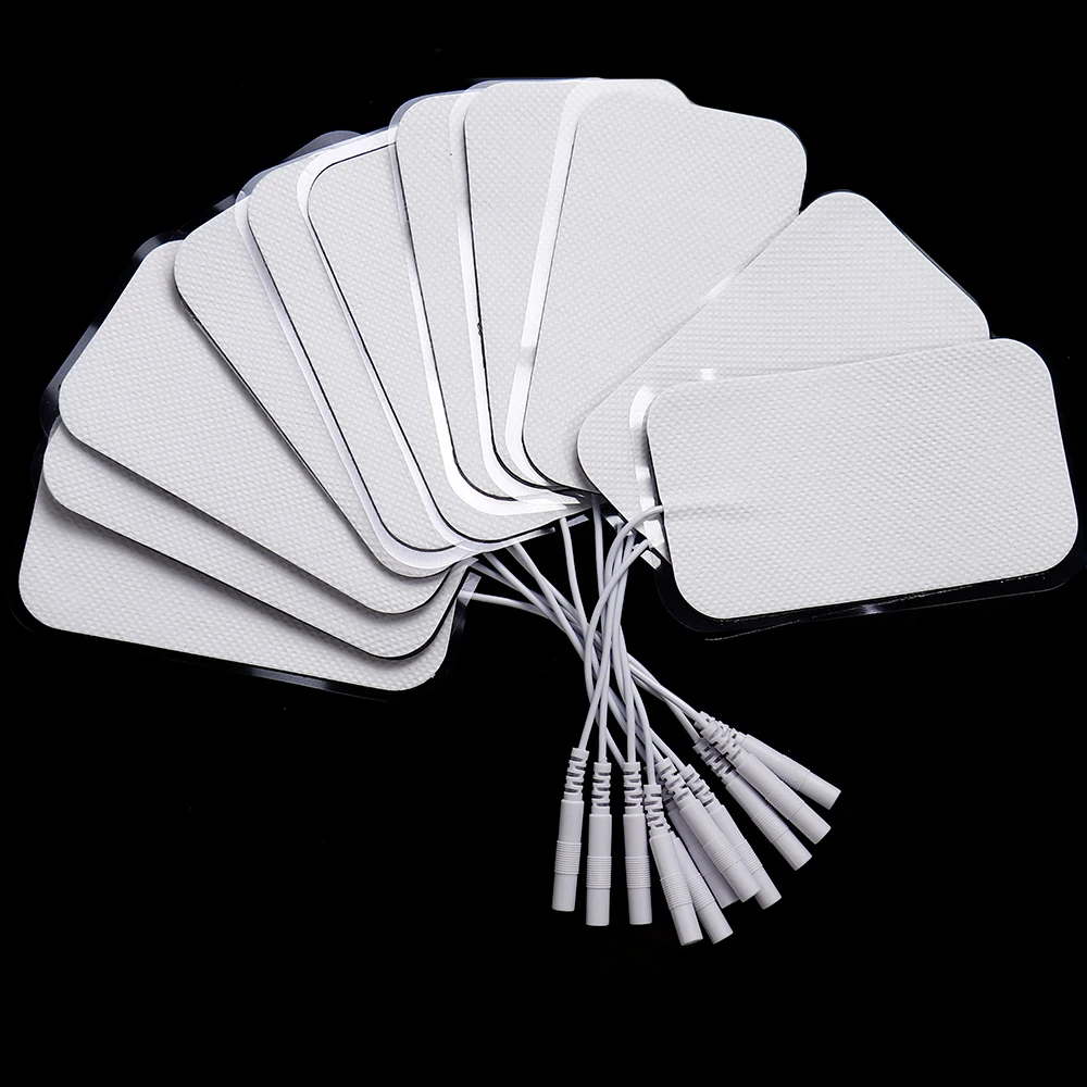 저주파 안마기 침술 슬리밍 EMS 전극 패드, 물리 치료 마사지기 접착 젤 패드 스티커, 5x9cm