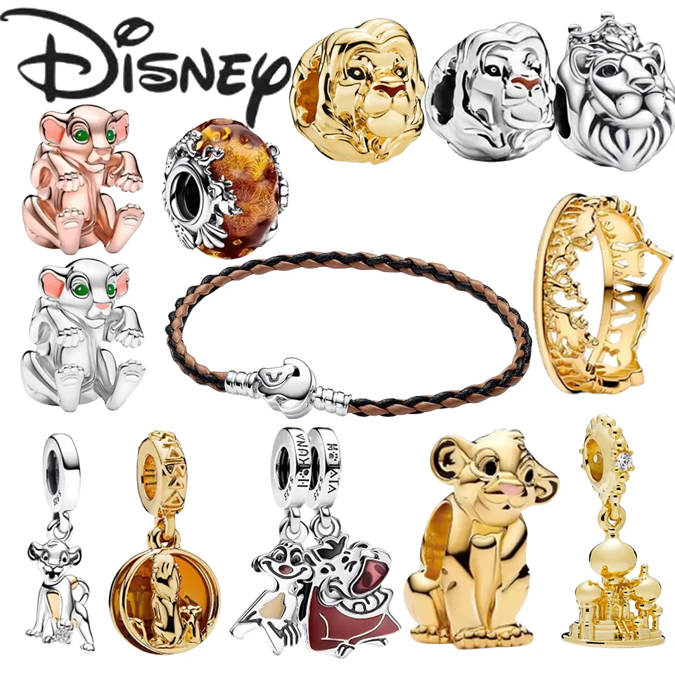 

New 925 Silver Women's Fashion Disney Lion Castle Charm Beads Suitable for Original Bracelets DIY Fashion Jewelry