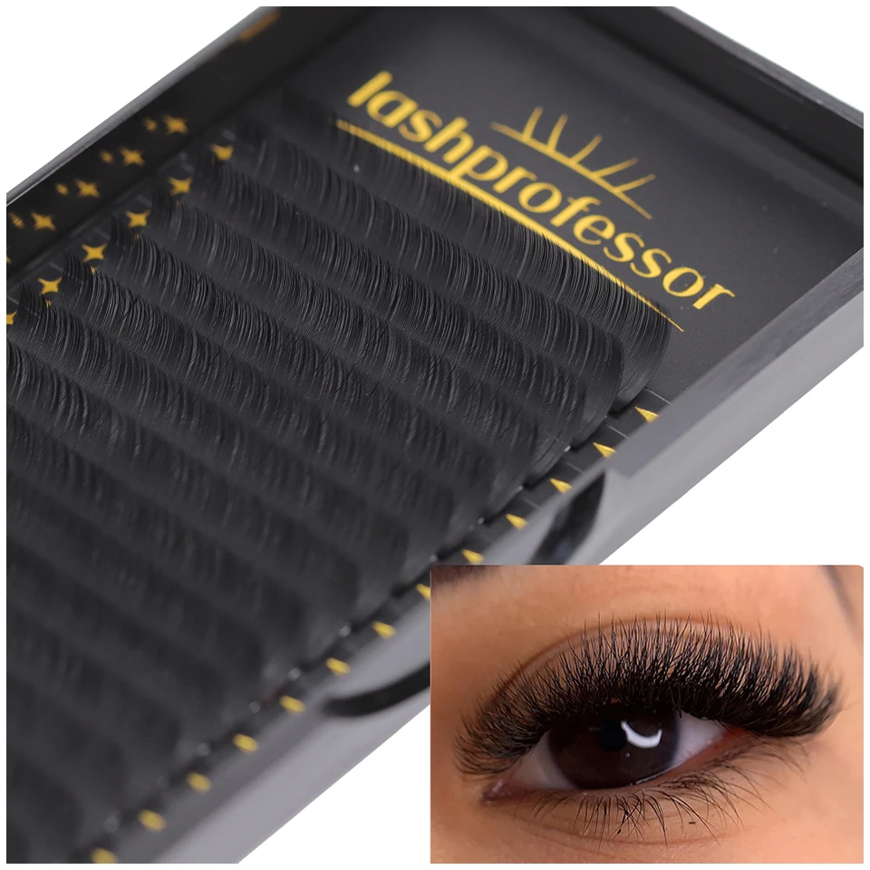 Lashprofessor 16Rows Eyelash Extension Individual 5-20mm Faux Mink Russian Volume Lash Matte Cashmere Eyelashes Extension Makeup