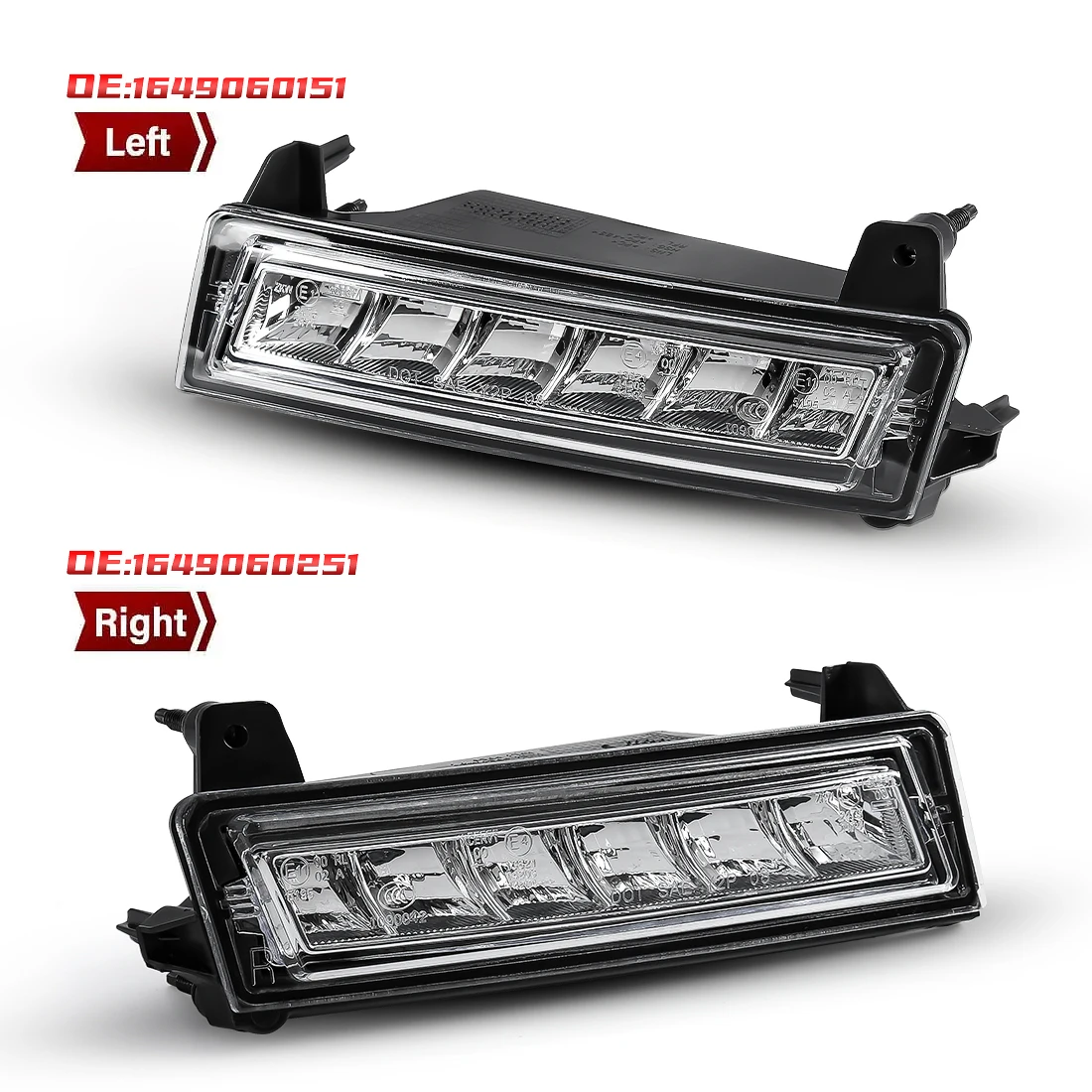 1649060251 1649060151 DRL For Mercedes Benz W164 X164 X204 ML350 ML450 GL450 GLK350 2009 - 2013 LED Daytime Running Lights view 2