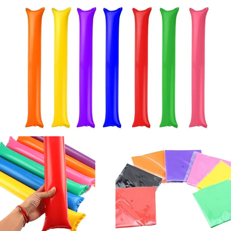 

24pcs Inflatable Cheerstick Toy Cheer up Sticks Balloon Stick Clapper Cheering Stick Noise Maker Balloon Concert Party Gift