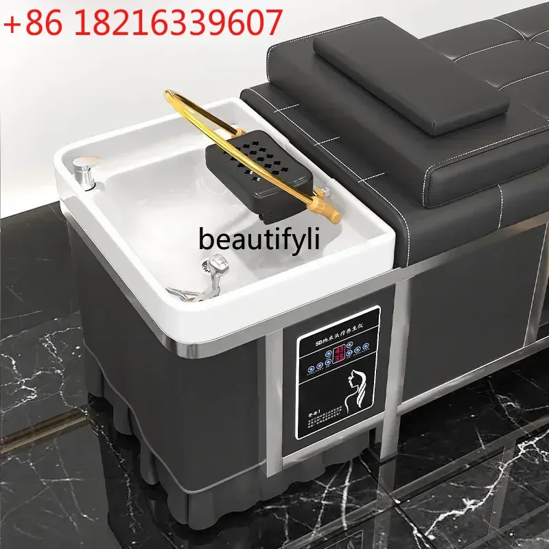 TAO Head Therapy Shampoo Chair Barber Shop Beauty  Massage Special Stainless Steel Fumigation Water Heater Water Circulation