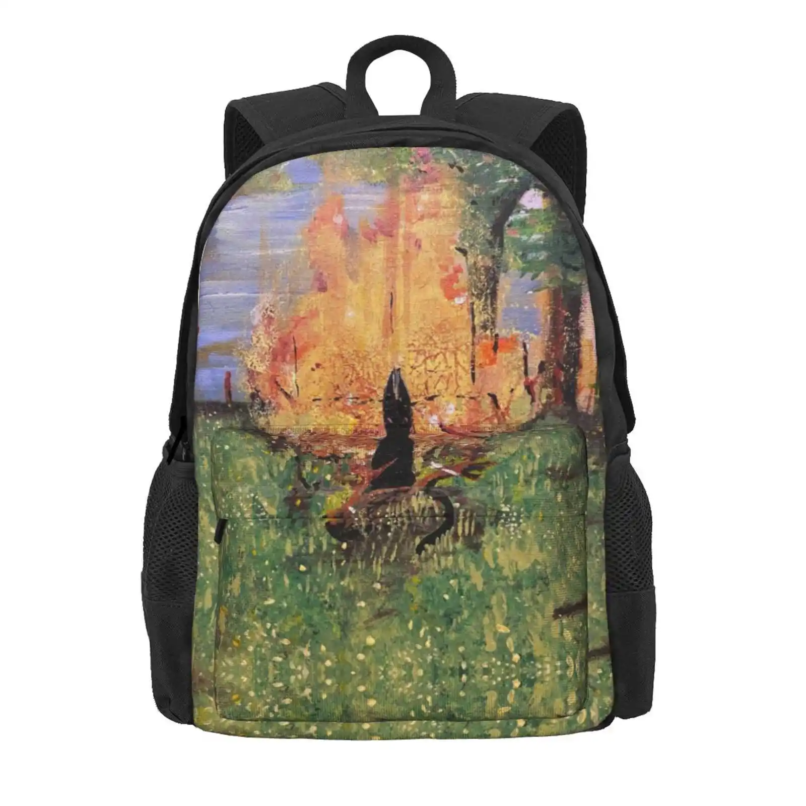 Unrestrained Summer Fun Hot Sale Schoolbag Backpack Fashion Bags Cryptid Dog Ghost Funny Comedy Traditional Art Beast Monster