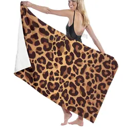 Leopard Print Beach Towel Quick Dry Lightweight Towel for Kid Women Men Adults Pool Towels