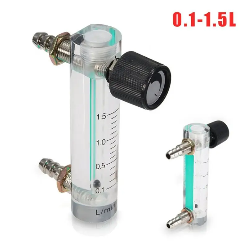 LZB-6M Meter 0-1.5 LPM Flowmeter with Control for Valve Detect Flow for Oxygen Air Gas Adjustable