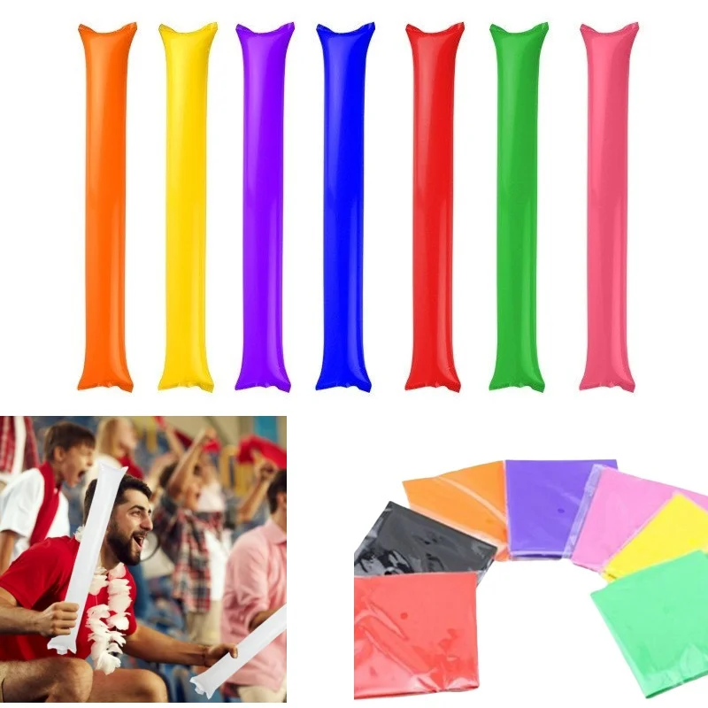 

20/40pcs Inflatable Cheerstick Toy Cheer up Sticks Balloon Stick Clapper Cheering Stick Noise Maker Balloon Concert Party Gift