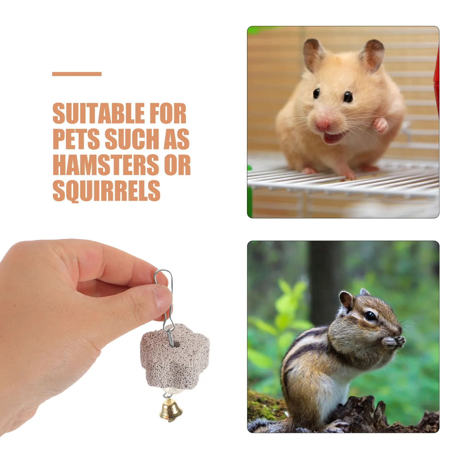 10 قطعة حجر الهامستر المولي شينشيلا مطحنة الأسنان زهرة شكل الحيوانات الأليفة الصغيرة صحة الأسنان سهلة التركيب كتلة طحن الأسنان #3