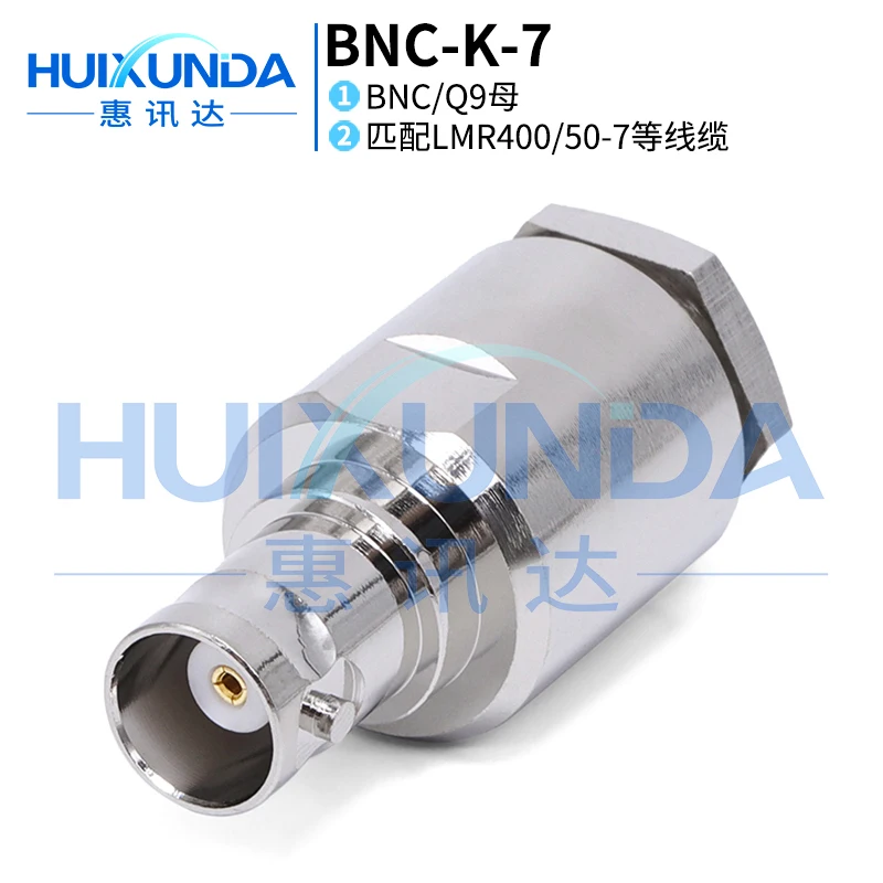 Conjunto de cinco peças de cabeça fêmea BNC-K-7 BNC para conectar cabo 50-7/LMR400 conector BNC-K7 Q9-K-7