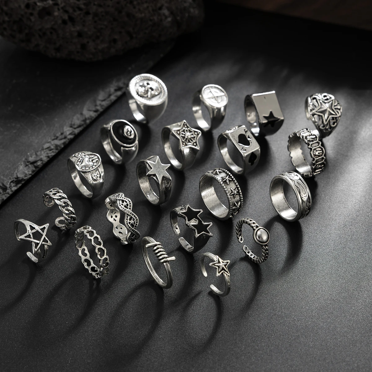 Salircon 20 Buah/Set Cincin Pe - Men'S Accessories Rings ulasan dan harga