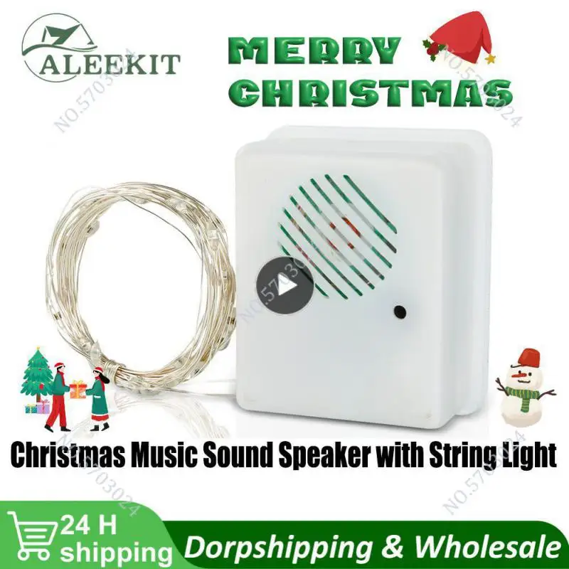 Christmas Sound Sensor Music Speaker Voice-activated Props With 3m String Lights Xmas Tree Decorative For Halloween Christmas