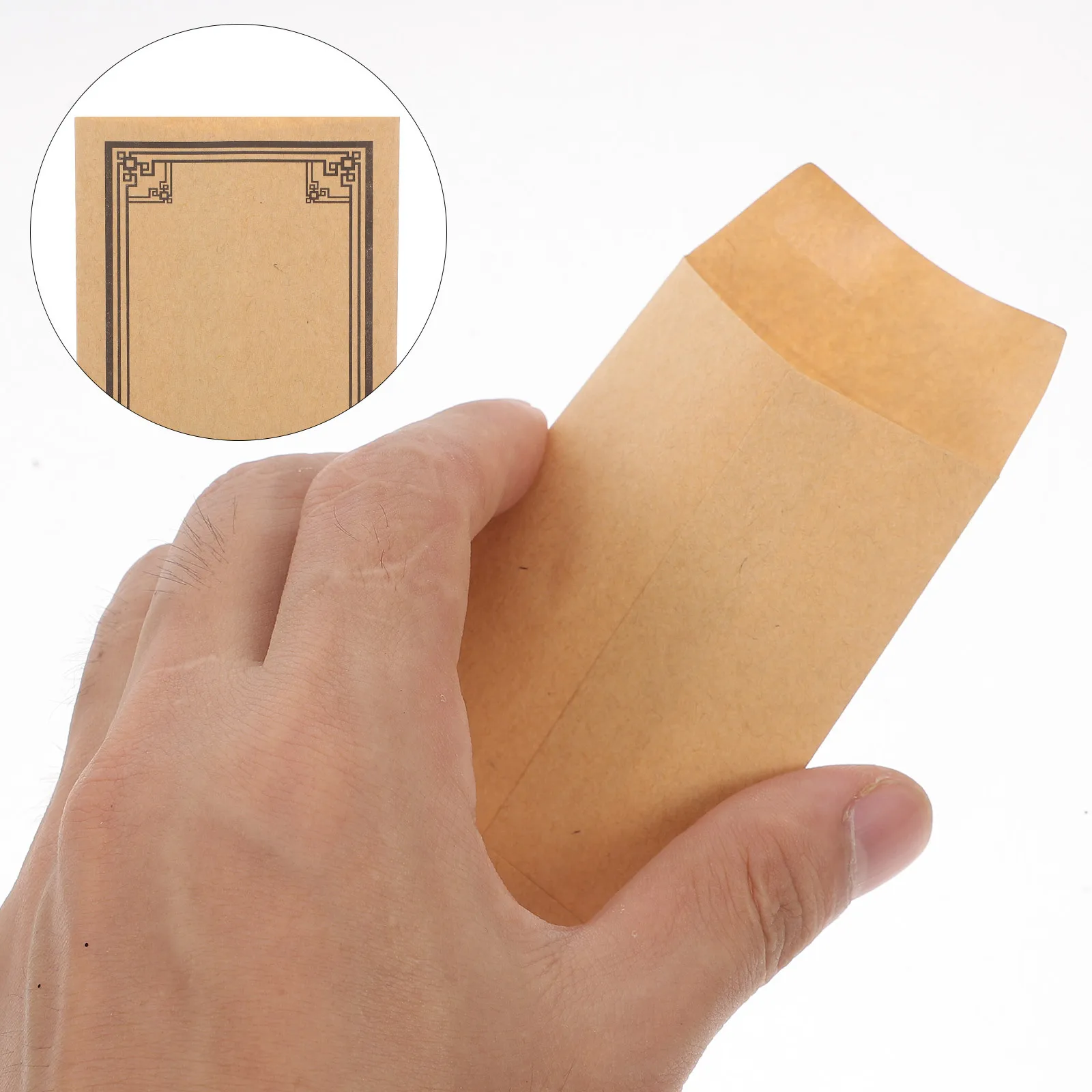 

50 Pcs Kraft Envelope Change Envelopes Coin Budgeting for Cash Paper Card Stuffing Medication Money Key
