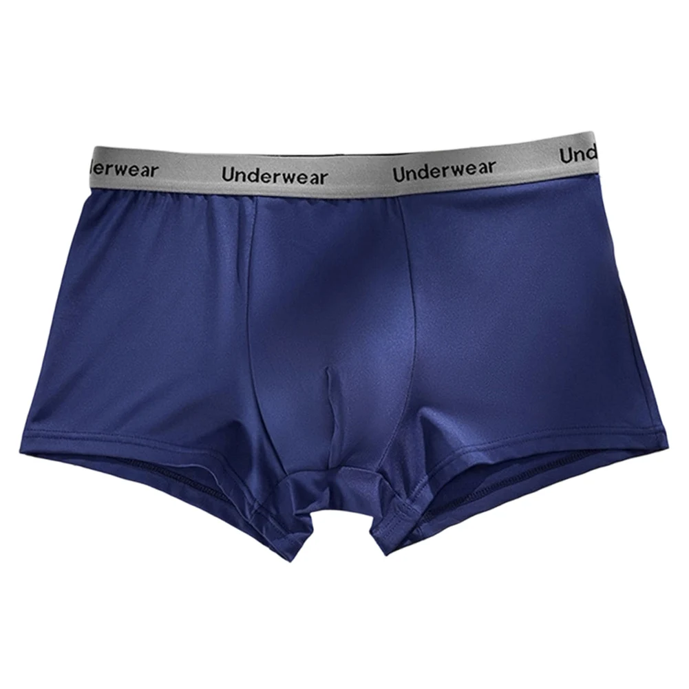 Men Soft Solid Breathable Boxer Shorts Sexy Accessories Underwear Soft Lingeries For Man Sport U Pouch Flat Angle Men's Panties